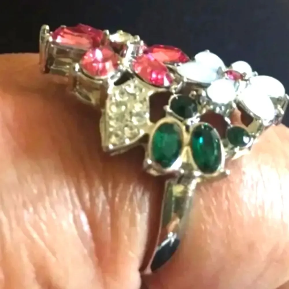 Ladies Bohemian Floral Ring sz 6
